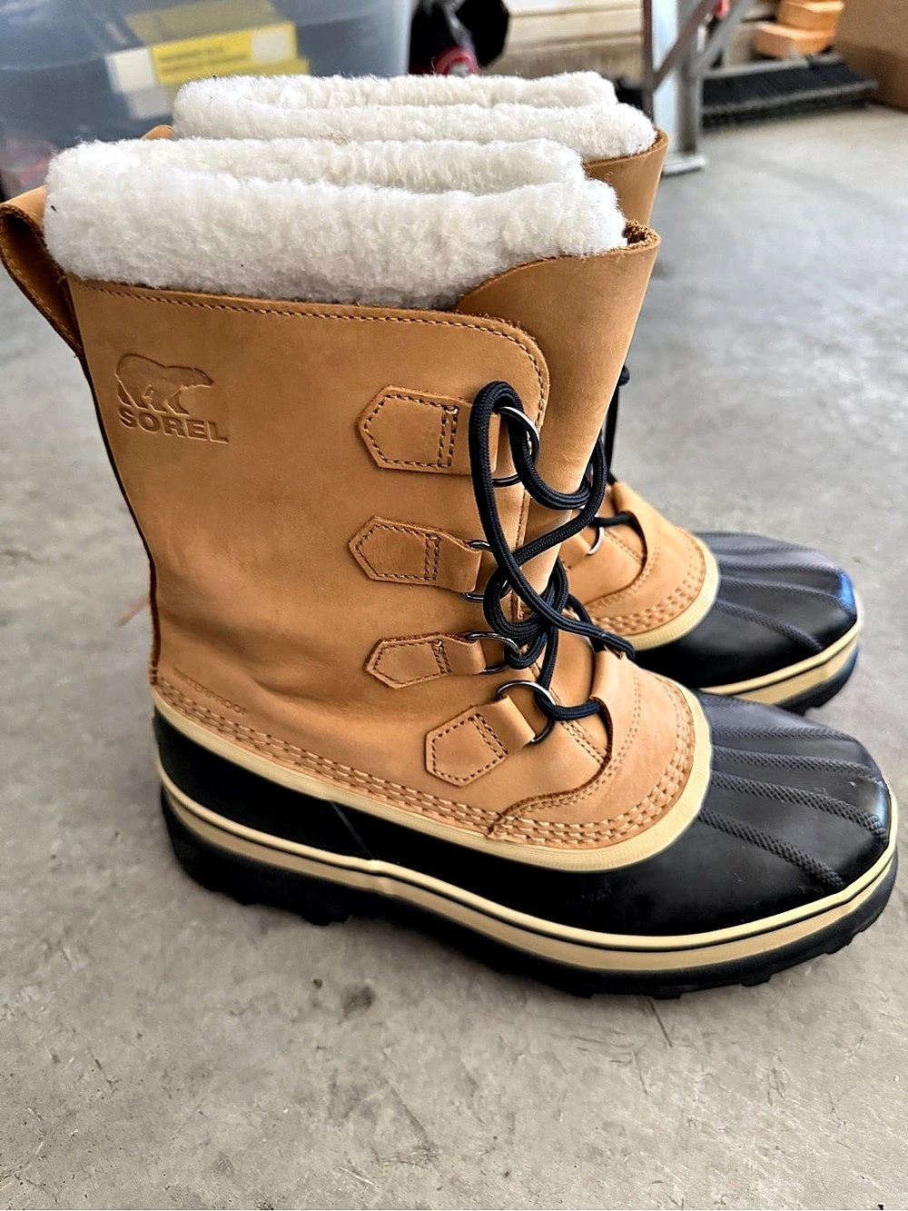 Men’s Sorel 1964 Premium T Winter Boots Brown & Black US 8.5